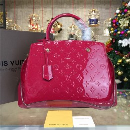 Replica Louis Vuitton Fuchsia Embossed Monogram Montaigne MM