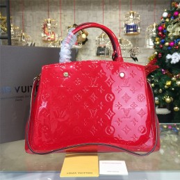 Replica Louis Vuitton Red Embossed Monogram Montaigne MM