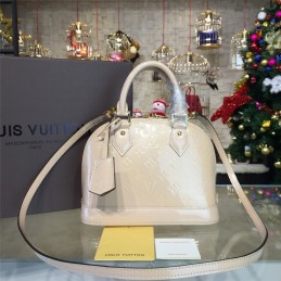 Replica Louis Vuitton White Patent Monogram Alma BB