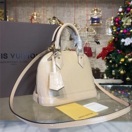 Replica Louis Vuitton White Patent Monogram Alma BB
