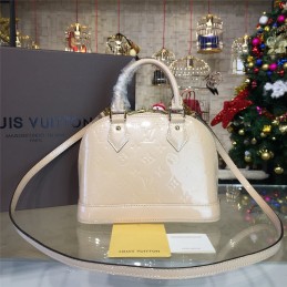 Replica Louis Vuitton White Patent Monogram Alma BB