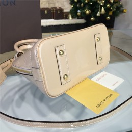 Replica Louis Vuitton White Patent Monogram Alma BB