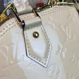 Replica Louis Vuitton White Patent Monogram Alma BB