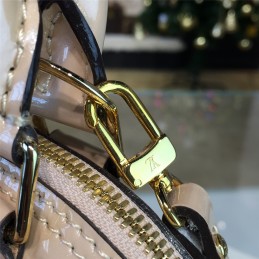 Replica Louis Vuitton White Patent Monogram Alma BB