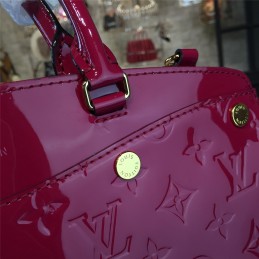 Replica Louis Vuitton Fuchsia Patent Monogram Brea MM