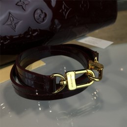Replica Louis Vuitton Burgundy Patent Monogram Brea MM