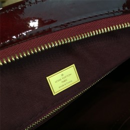 Replica Louis Vuitton Burgundy Patent Monogram Brea MM