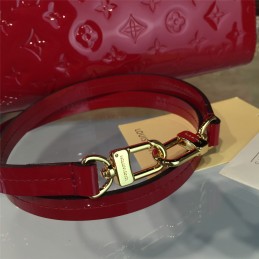 Replica Louis Vuitton Deep Red Patent Monogram Brea MM