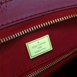 Replica Louis Vuitton Deep Red Patent Monogram Brea MM