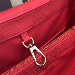 Replica Louis Vuitton Black Burgundy Trim Capucines PM