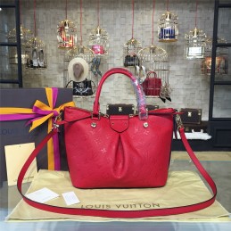 Replica Louis Vuitton Red Textured Mazarine PM