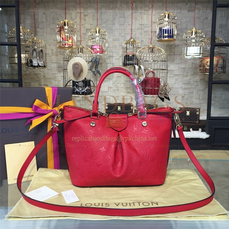 Replica Louis Vuitton Red Textured Mazarine PM