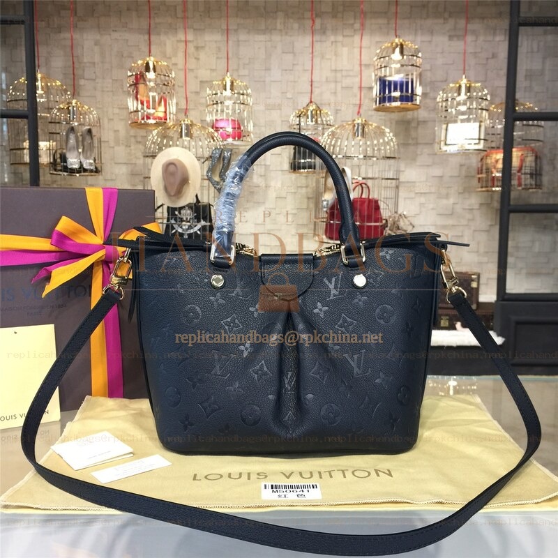 Replica Louis Vuitton Black Textured Mazarine PM