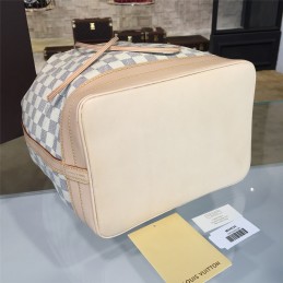 Replica Louis Vuitton White Damier Azur Beige Trim Noe