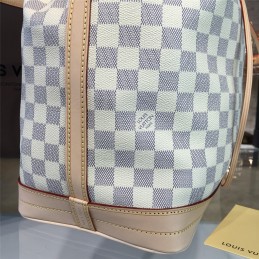 Replica Louis Vuitton White Damier Azur Beige Trim Noe