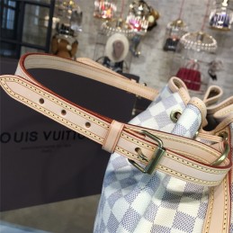 Replica Louis Vuitton White Damier Azur Beige Trim Noe