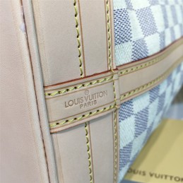 Replica Louis Vuitton White Damier Azur Beige Trim Noe