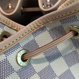 Replica Louis Vuitton White Damier Azur Beige Trim Noe