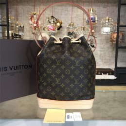 Replica Louis Vuitton Brown Monogram Beige Trim Noe