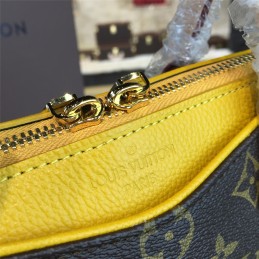 Replica Louis Vuitton Brown Monogram Yellow Trim Pallas BB