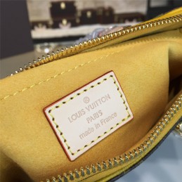 Replica Louis Vuitton Brown Monogram Yellow Trim Pallas BB