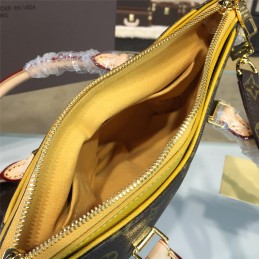 Replica Louis Vuitton Brown Monogram Yellow Trim Pallas BB