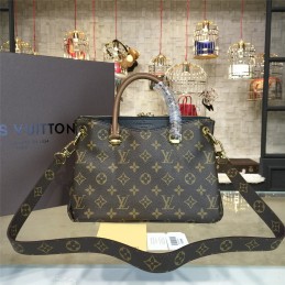 Replica Louis Vuitton Brown Monogram Beige Trim Pallas BB