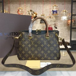 Replica Louis Vuitton Brown Monogram Beige Trim Pallas BB