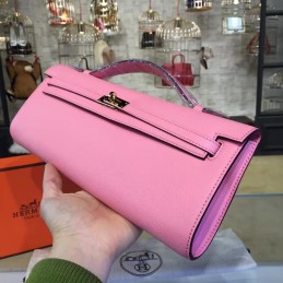 Replica Hermes Pink Kelly Cut Clutch