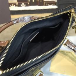 Replica Louis Vuitton Brown Monogram Beige Trim Pallas BB