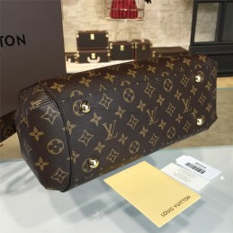 Replica Louis Vuitton Brown Monogram Beige Trim Montaigne MM