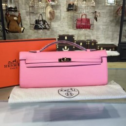 Replica Hermes Pink Kelly Cut Clutch