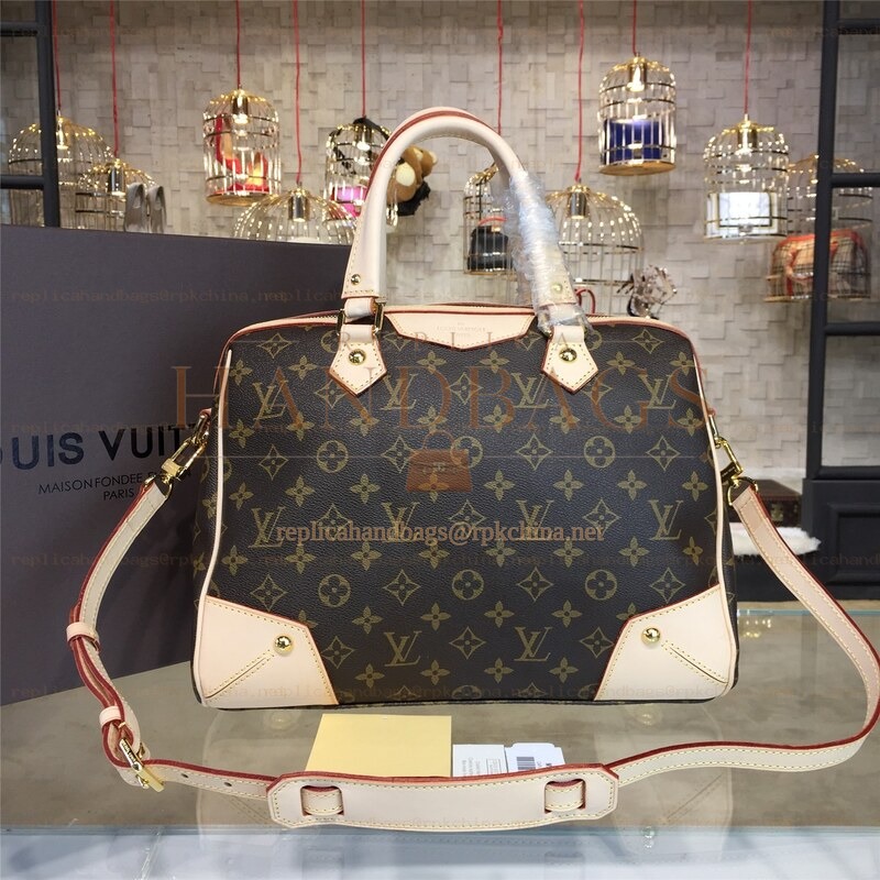 Replica Louis Vuitton Brown Monogram Beige Trim Retiro PM