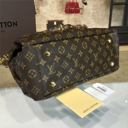 Replica Louis Vuitton Brown Monogram Purple Trim Pallas MM