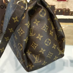 Replica Louis Vuitton Brown Monogram Purple Trim Pallas MM