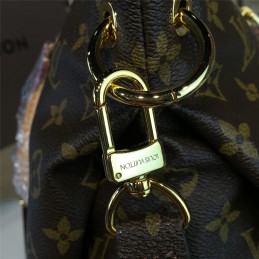 Replica Louis Vuitton Brown Monogram Purple Trim Pallas MM