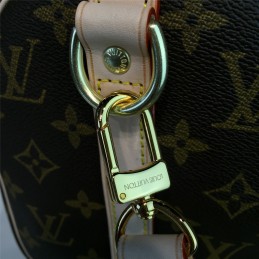 Replica Louis Vuitton Brown Monogram Beige Trim Speedy 25