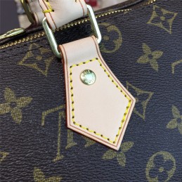 Replica Louis Vuitton Brown Monogram Beige Trim Speedy 30
