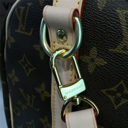 Replica Louis Vuitton Brown Monogram Beige Trim Speedy 30