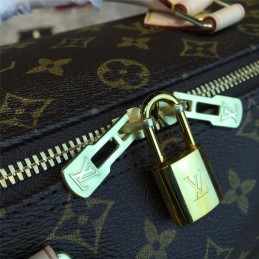 Replica Louis Vuitton Brown Monogram Beige Trim Speedy 30