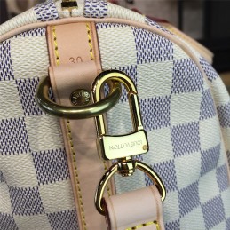 Replica Louis Vuitton White Damier Azur Beige Trim Speedy 30