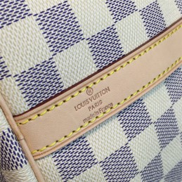 Replica Louis Vuitton White Damier Azur Beige Trim Speedy 30