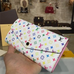 Replica Louis Vuitton Pink Textured Sarah Wallet
