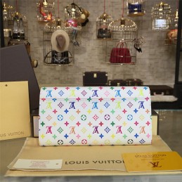 Replica Louis Vuitton Pink Textured Sarah Wallet