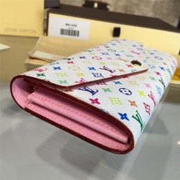 Replica Louis Vuitton Pink Textured Sarah Wallet