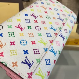 Replica Louis Vuitton Pink Textured Sarah Wallet