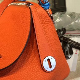 Replica Hermes Orange Lindy 26 Bag Twilly Handle