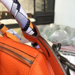 Replica Hermes Orange Lindy 26 Bag Twilly Handle