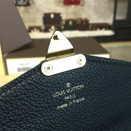 Replica Louis Vuitton Brown Monogram Navy Interior Pallas Wallet