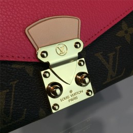 Replica Louis Vuitton Brown Monogram Fuchsia Interior Pallas Wallet